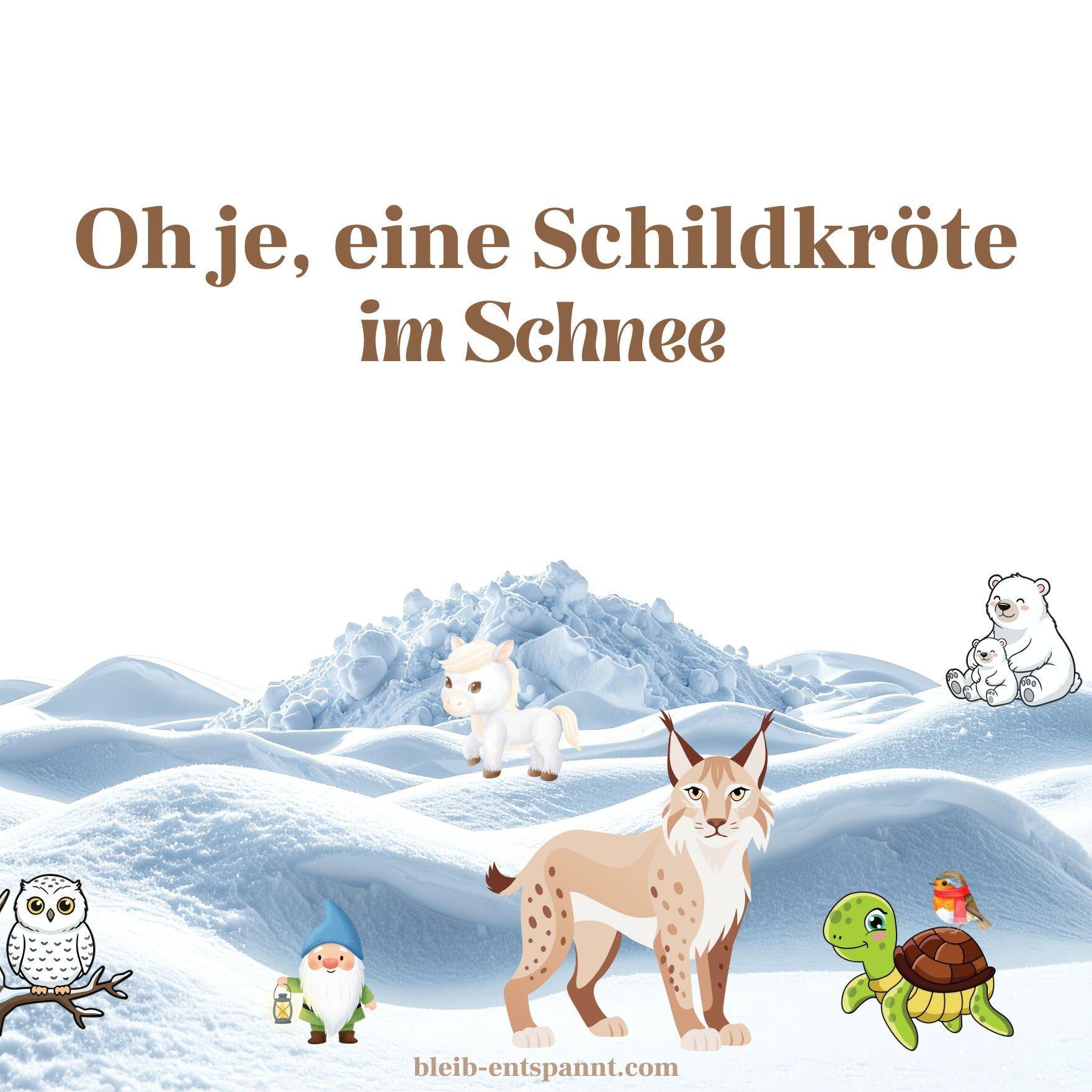 Traumreise für Kinder zum Einschlafen - Oh je, eine Schildkröte im Schnee - Tiere Geschichte mit Schneewichtel