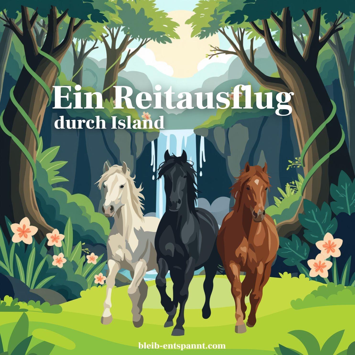 Traumreise für Kinder, Jugendliche & Erwachsene - Reitausflug durch Island - Geschichte mit Pferden