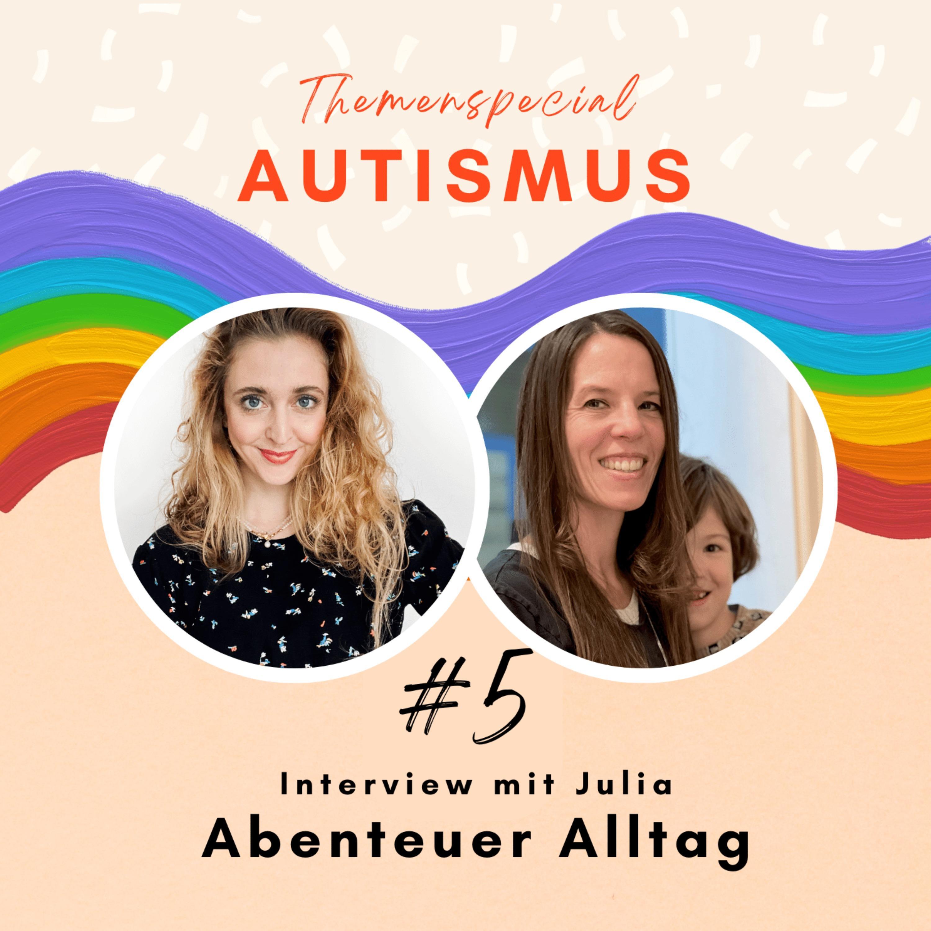 #5: Interview mit Julia (45) über ihr Abenteuer Alltag mit autistischem Sohn (8) und zwei weiteren Geschwistern episode artwork